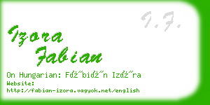 izora fabian business card